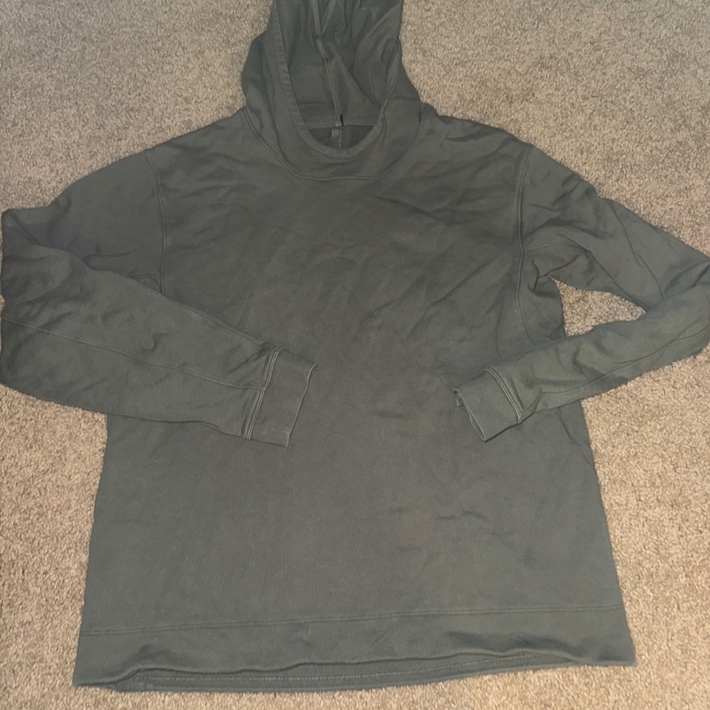 lululemon athletica Olive Green Lightweight Hooded Pullover Top